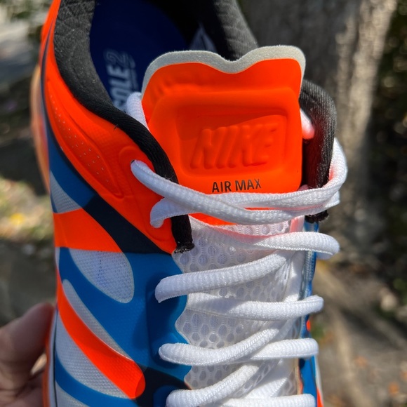 Nike Air Max+ 2012 White/Black-Mango-Bright Blue men’s size 11.5 New with Box - Picture 3 of 13